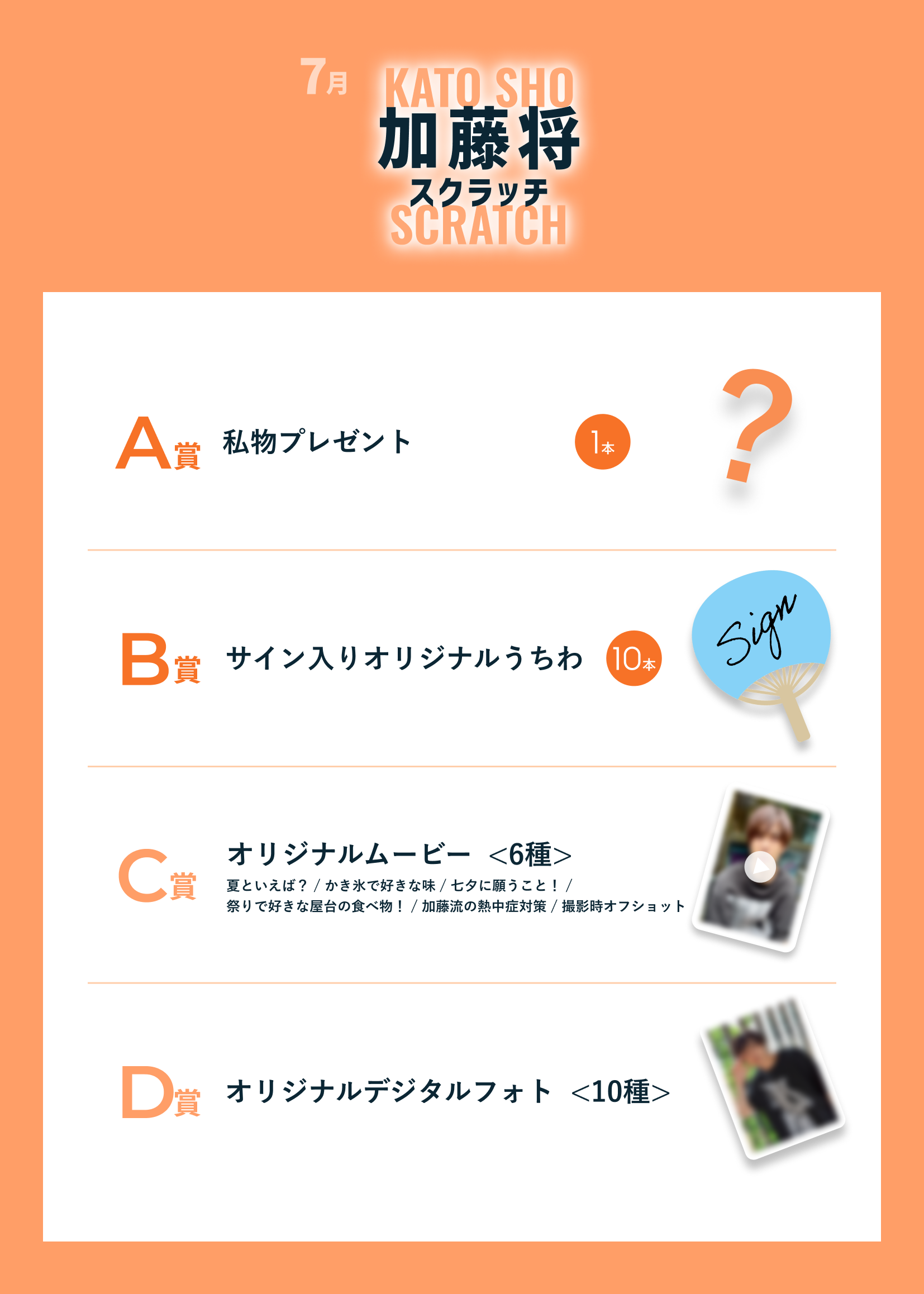 加藤将スクラッチ(7月)