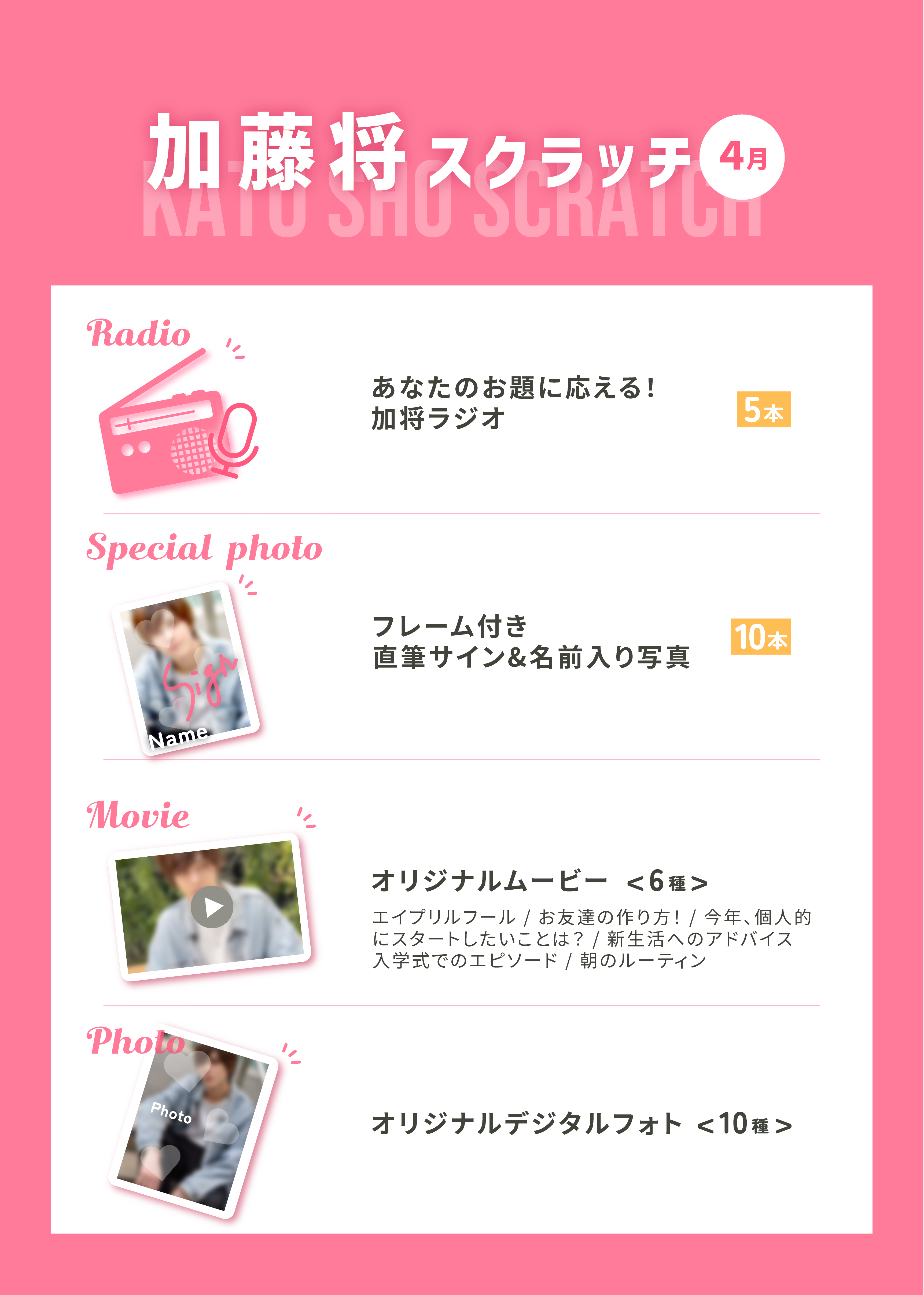 加藤将スクラッチ(4月)